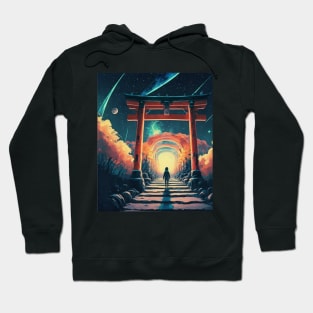 Torii Gate - Impressionism Portal Hoodie